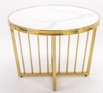 detail Zlatý stolek s mramorovou deskou GD DESIGN