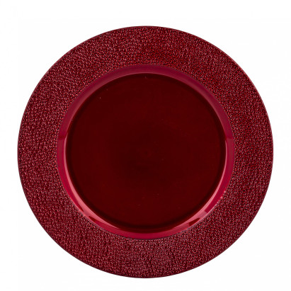 Dekorační talíř červený
