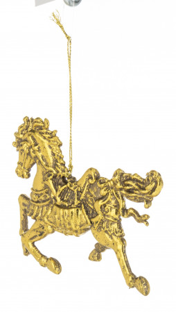 detail Ozdoba zlatý kůň GD DESIGN
