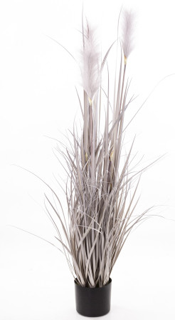 detail Dekorativní umělá péřová tráva v květináči GD DESIGN