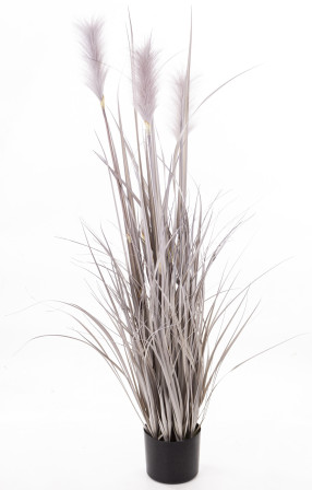 detail Dekorativní umělá péřová tráva v květináči GD DESIGN
