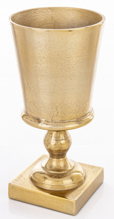 detail Okrasná váza na nožce zlatá GD DESIGN
