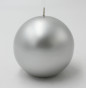 náhled Svíčka koule metalická stříbrná 10cm GD DESIGN