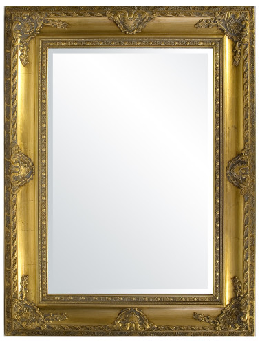 Zlaté zrcadlo s výrazným zdobením 120 cm