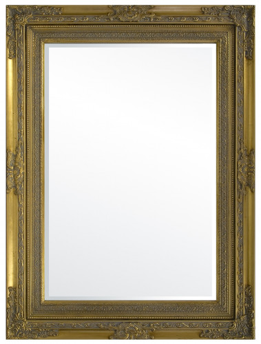 Zlaté zrcadlo s výrazným zdobením 83 cm