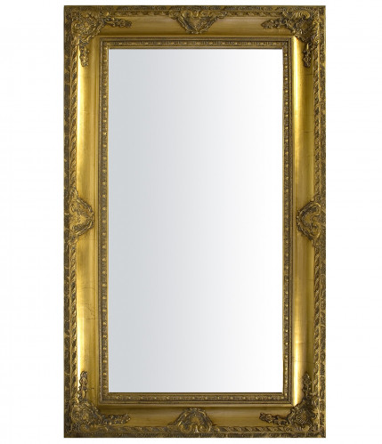 Zlaté zrcadlo s výrazným zdobením 150 cm