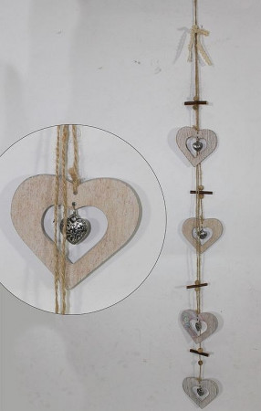 detail Girlanda srdce dřevěné GD DESIGN