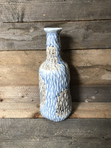 Modrá keramická váza
