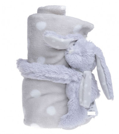 detail Šedá dětská deka s králíčkem GD DESIGN