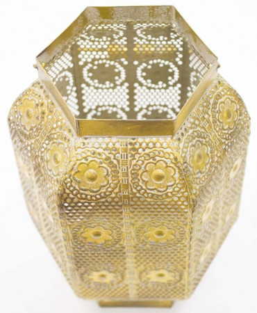 detail Zlatý kovový svícen s mozaikou GD DESIGN