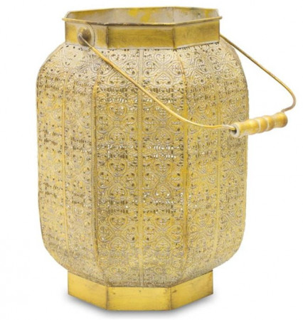 detail Kovový zlatý svícen Maroko GD DESIGN