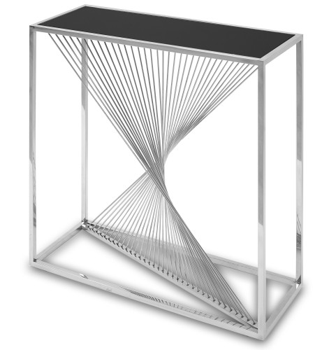 Stříbrný konzolový stolek spirála
