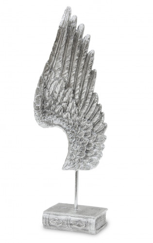 Dekorační křídlo stříbrné