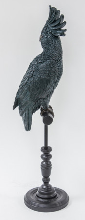 detail Modrý papoušek na stojanu GD DESIGN