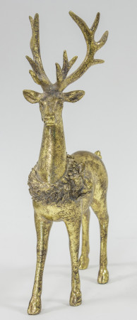 detail Velký zlatý jelen na postavení GD DESIGN