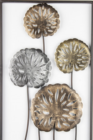detail Nástěnná dekorace kovové květiny GD DESIGN