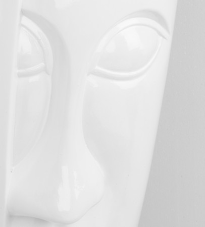 detail Bílá váza tvář 111 cm GD DESIGN