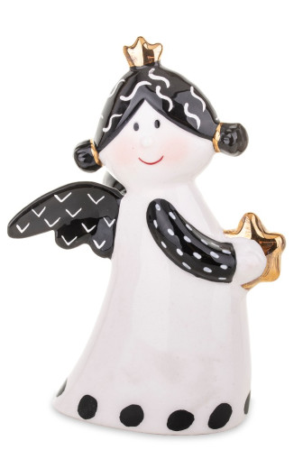 Keramická figurka anděl držící hvězdu