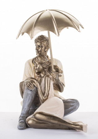 detail Pár figurka pod deštníkem GD DESIGN