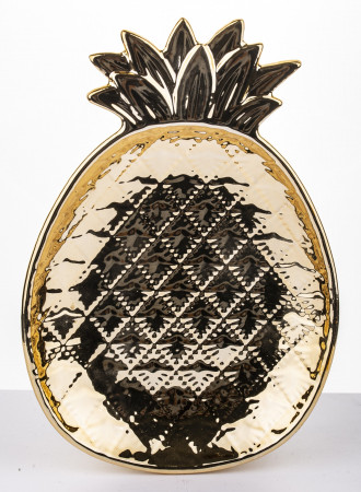 detail Kovový tác zlatý ananas GD DESIGN