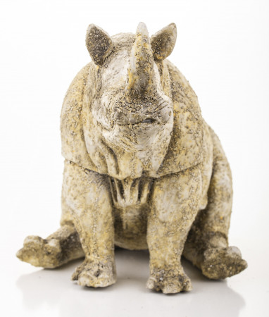 detail Béžová soška nosorožec GD DESIGN