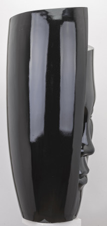 detail Černá váza s obličejem 70 cm GD DESIGN