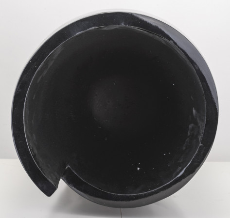 detail Černá váza s obličejem 70 cm GD DESIGN
