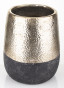 náhled Kameninový obal na květináč černo-zlatý 23 cm GD DESIGN