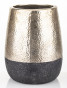 náhled Kameninový obal na květináč černozlatý 28,5 cm GD DESIGN