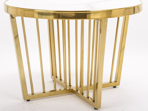 detail Zlatý stolek s mramorovou deskou GD DESIGN