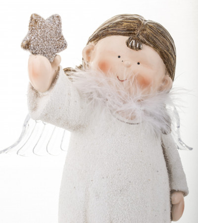 detail Figurka anděl holčička s led osvětlením GD DESIGN