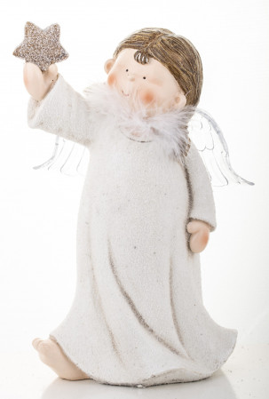 detail Figurka anděl holčička s led osvětlením GD DESIGN