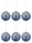 náhled Vánoční baňky modrostříbrné sada 6 kusů GD DESIGN