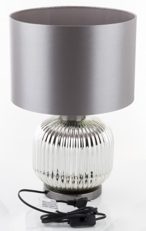 detail Stolní lampa skleněná se šedým stínidlem GD DESIGN