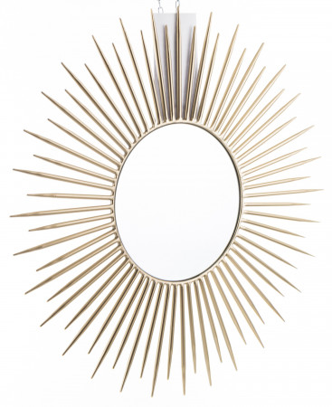 detail Nástěnné zrcadlo zlaté slunce GD DESIGN