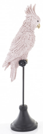 detail Figurka růžový papoušek na bidýlku 33 cm GD DESIGN