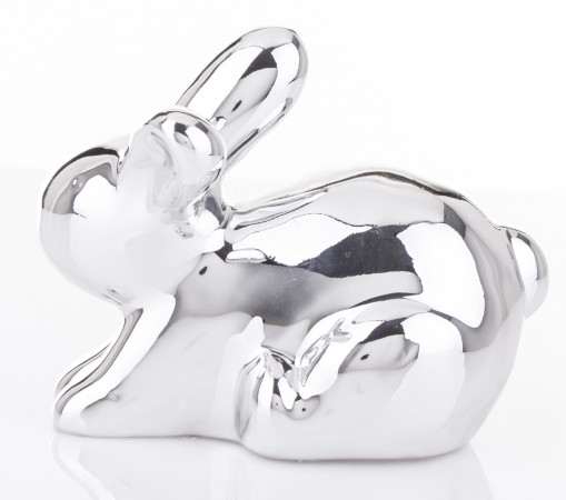 detail Dekorační figurka králík stříbrný GD DESIGN