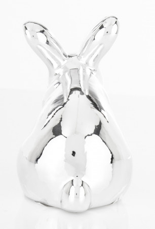 detail Dekorační figurka králík stříbrný GD DESIGN
