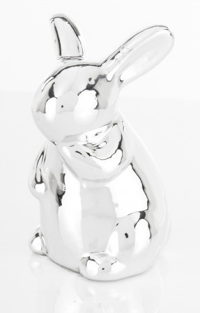 detail Dekorace stříbrný králík GD DESIGN