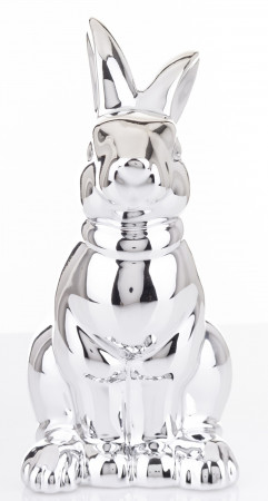 detail Dekorace figurka stříbrný králík GD DESIGN