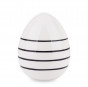 náhled Dekorace keramické bílé vajíčko s proužkem GD DESIGN