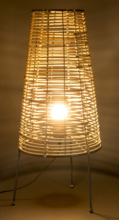 detail Stojací lampa s ratanovým stínidlem 65 cm GD DESIGN