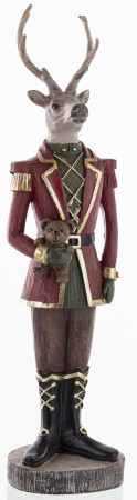 detail Figurka jelen v uniformě GD DESIGN