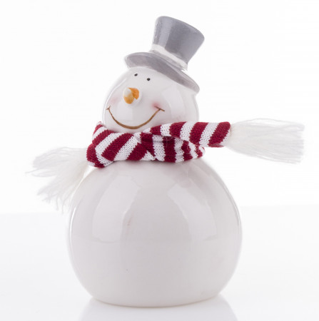 detail Keramická vánoční figurka sněhulák GD DESIGN