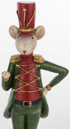 detail Vánoční figurka myš v uniformě 2 varianty GD DESIGN