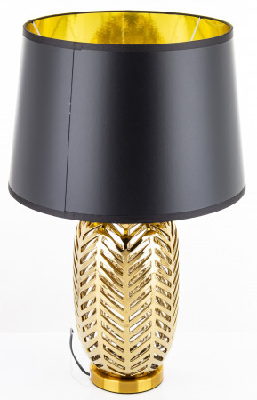 detail Kovová lampa zlatá s černým stínidlem GD DESIGN