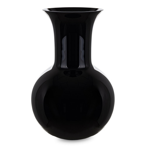 Černá váza sklo 33 cm