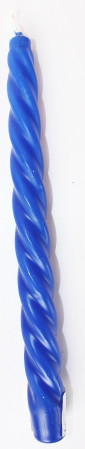 detail Svíčka kroucená kónická modrá 23 cm GD DESIGN