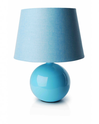Modrá stolní lampa