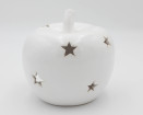 náhled Bílý keramický svícen jablko GD DESIGN